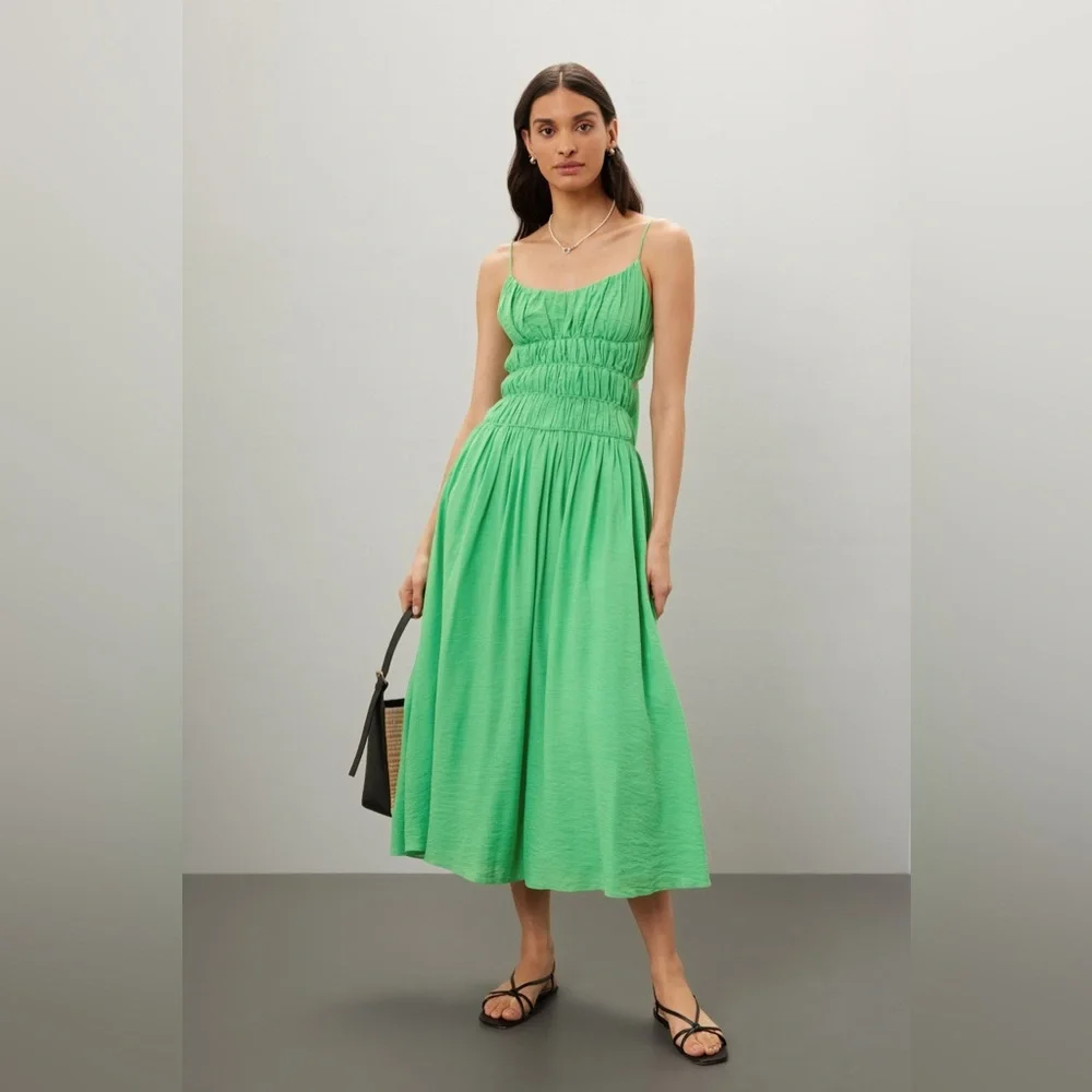 Astr Vibrant Green Midi Dress - Picture 1 of 7